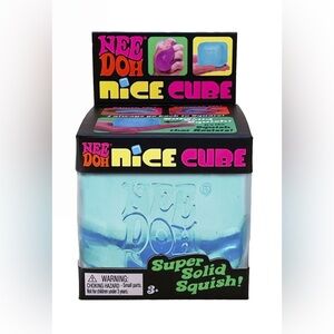 Schylling's NeeDoh Nice Cube Super Solid Squish Blue NIB